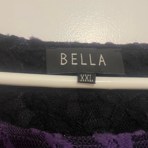 BELLA purple and black lace tunic top. Beautiful and in excellent condition! - Picture 5 of 7